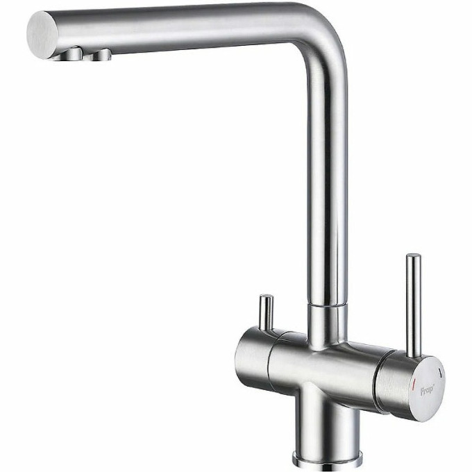 Смеситель для кухни FRAP F43899-3 со встроенным фильтром (краном) под питьевую воду сатин