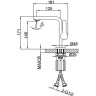 Смеситель для раковины FRAP H88 F1088-6